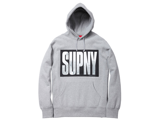 Supreme SUPNY pullover hoodie XL グレー 希少