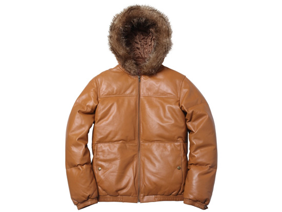 【値下げ】Supreme leather down jacket size XL
