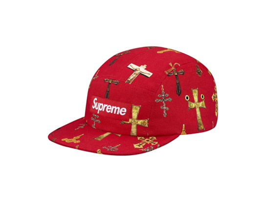 supreme crosses camp cap black ブラック