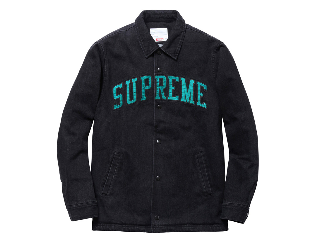 SALE美品 Supreme 13AW Denim Coaches jacket 黒 M